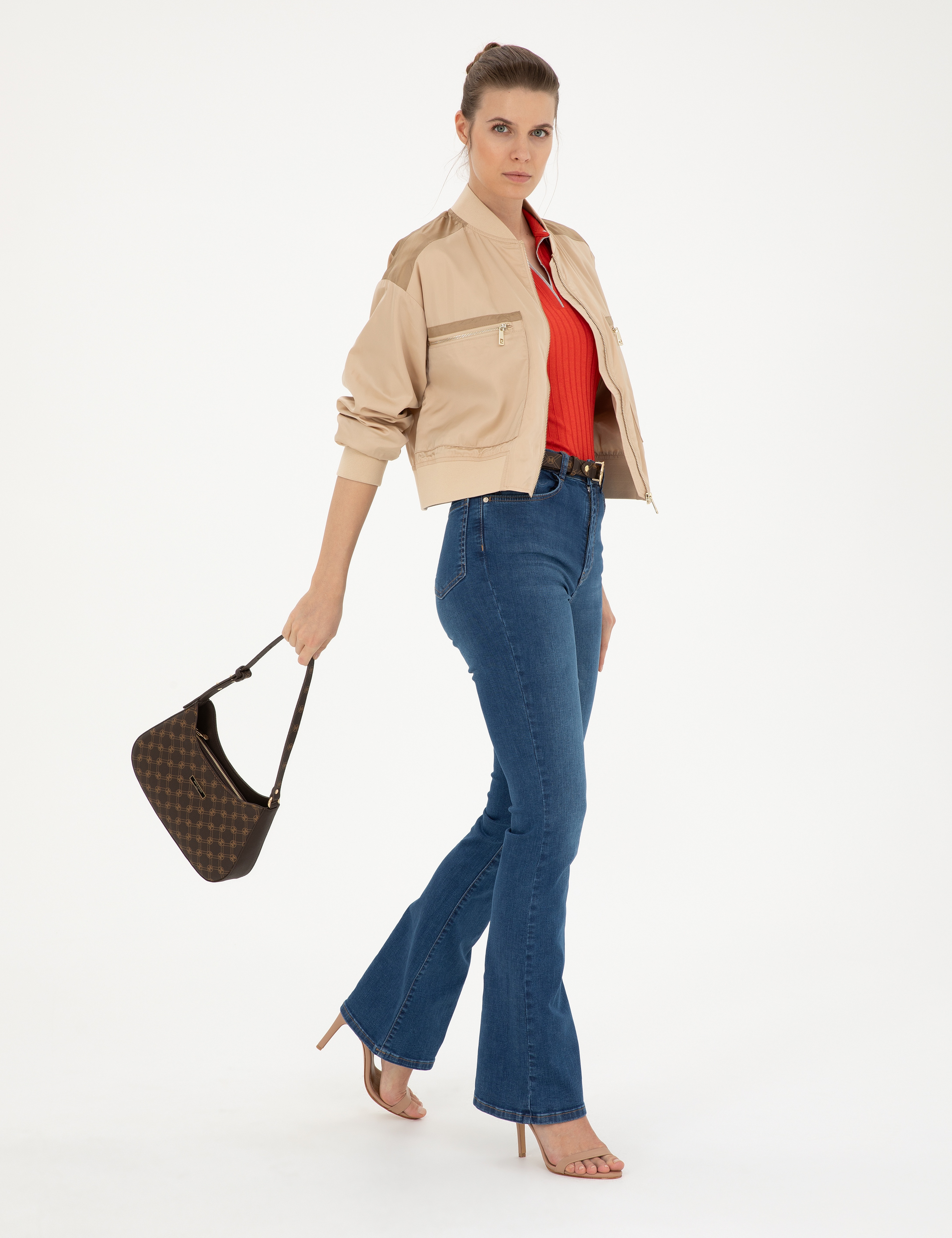 Bej Crop Top Mont - Image 4