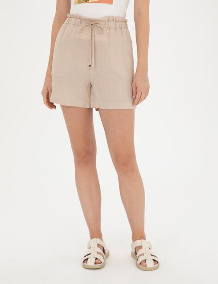 Kum Keten Comfort Fit Bermuda Şort - 50288406011