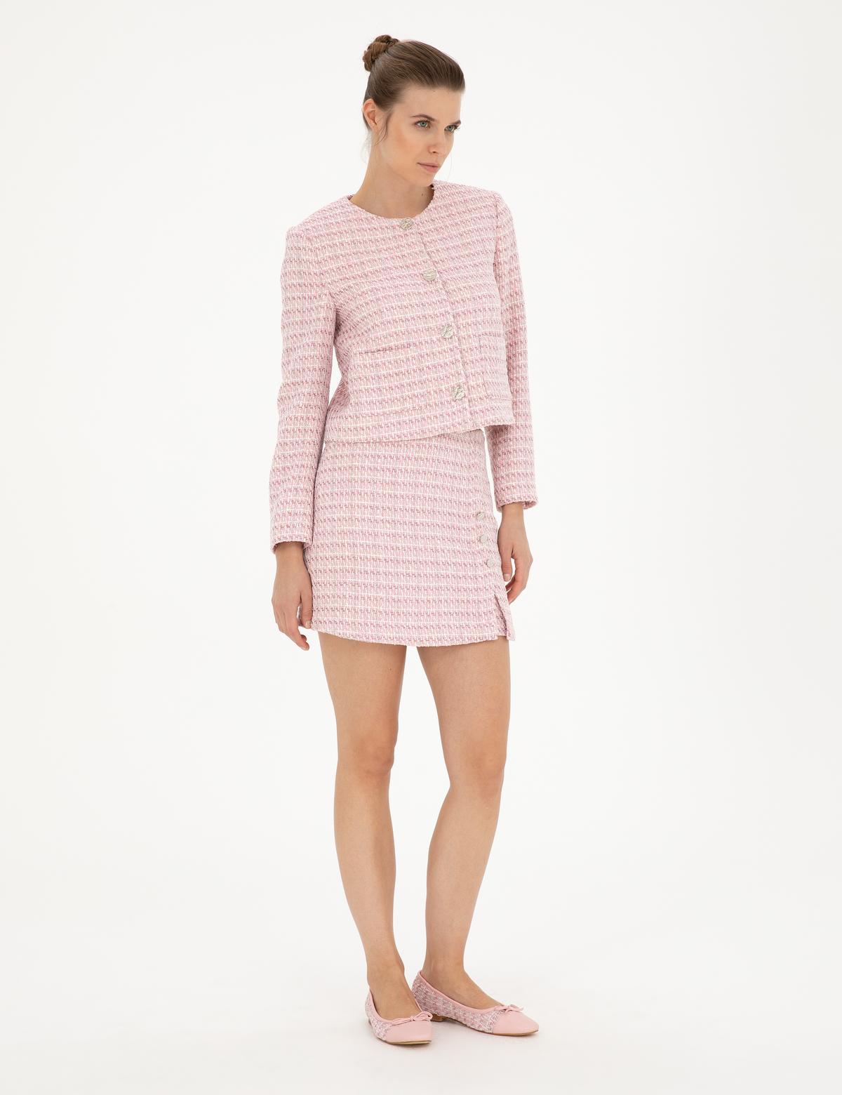 Pembe A Kesim Tüvit Etek