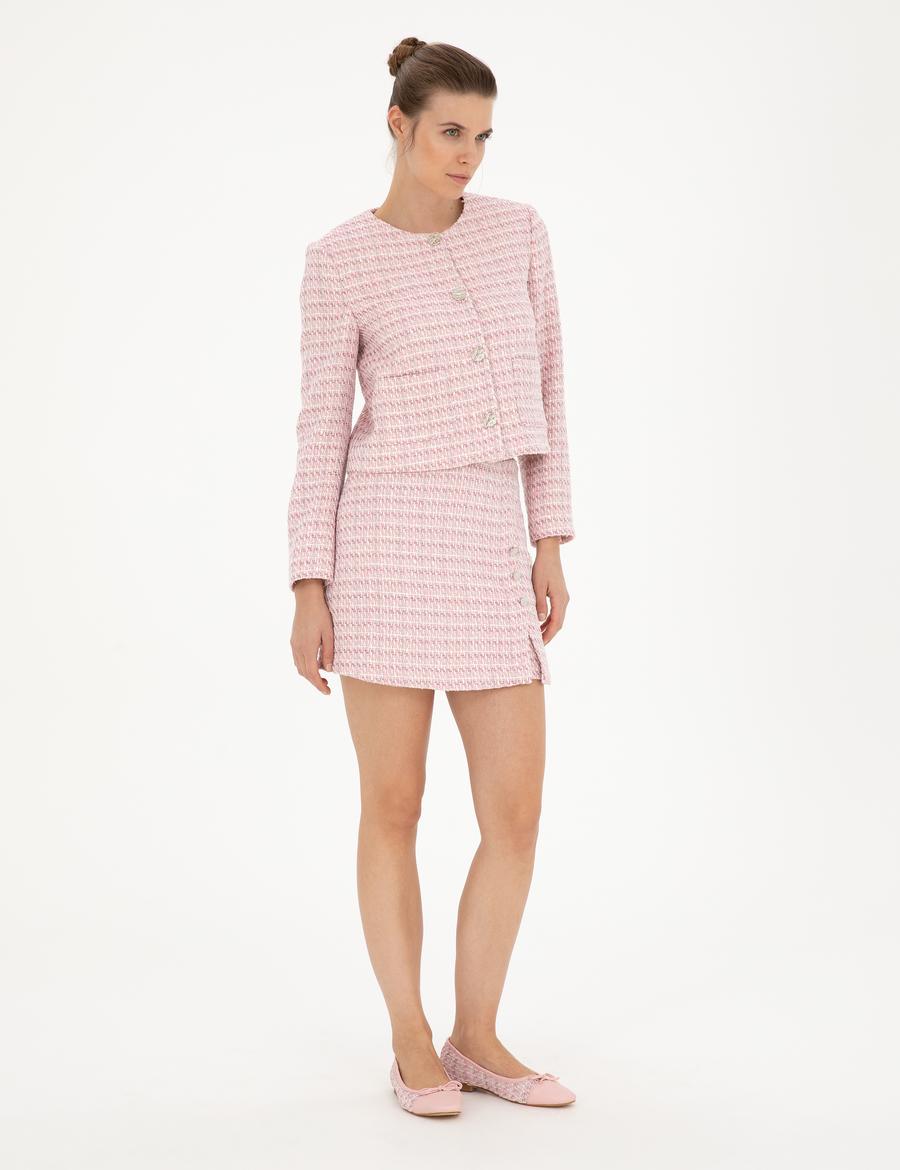 Pembe A Kesim Tüvit Etek