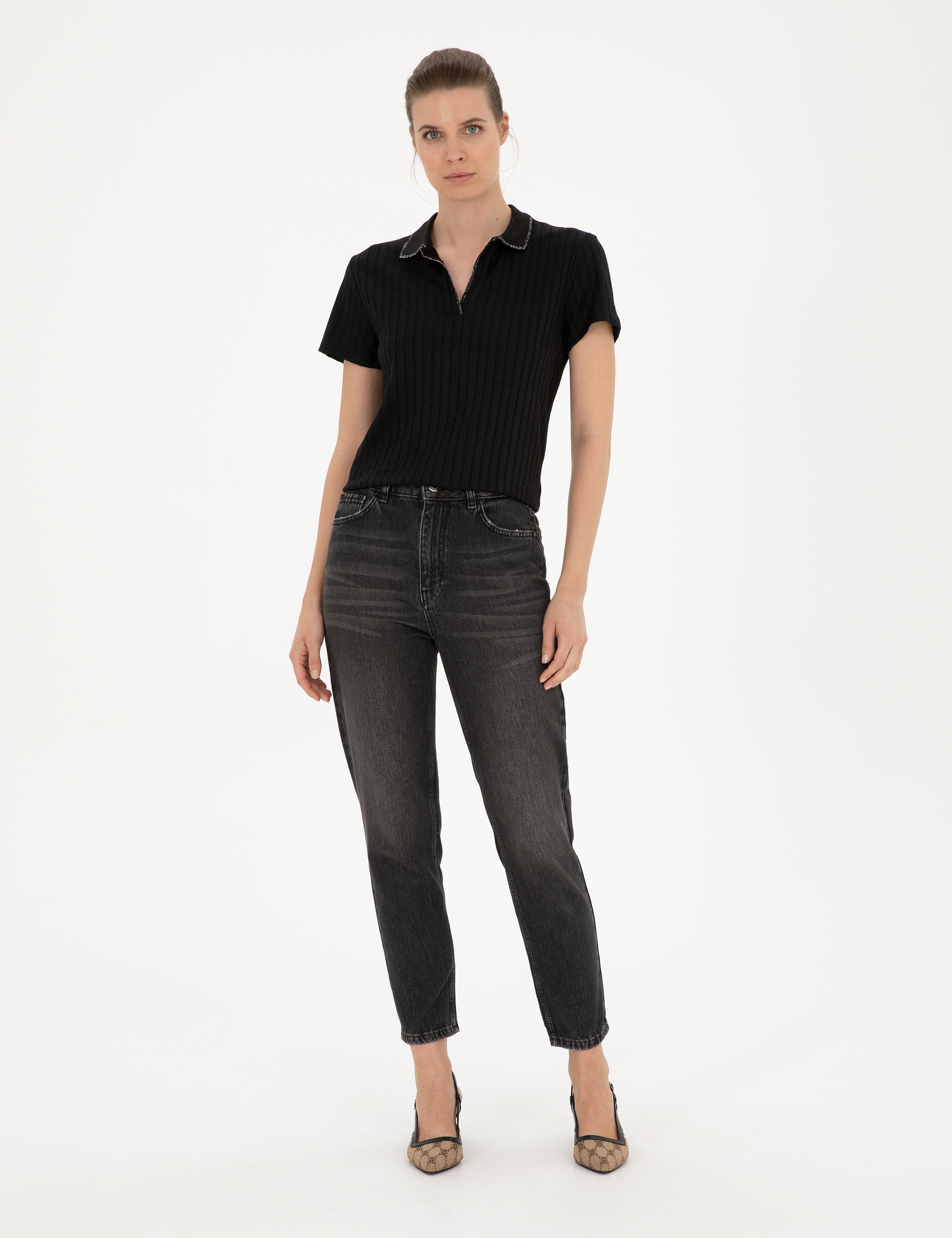 Siyah Slim Fit Triko Tişört