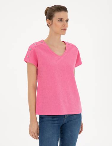 Pembe Regular Fit Tişört