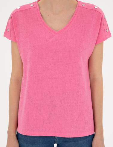 Pembe Regular Fit Tişört
