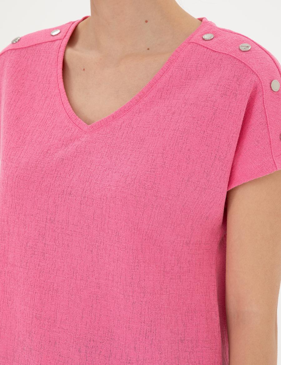 Pembe Regular Fit Tişört