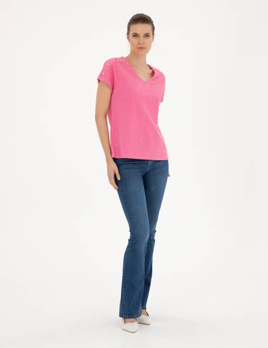 Pembe Regular Fit Tişört