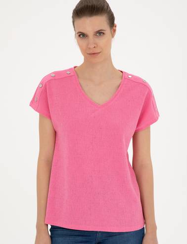 Pembe Regular Fit Tişört