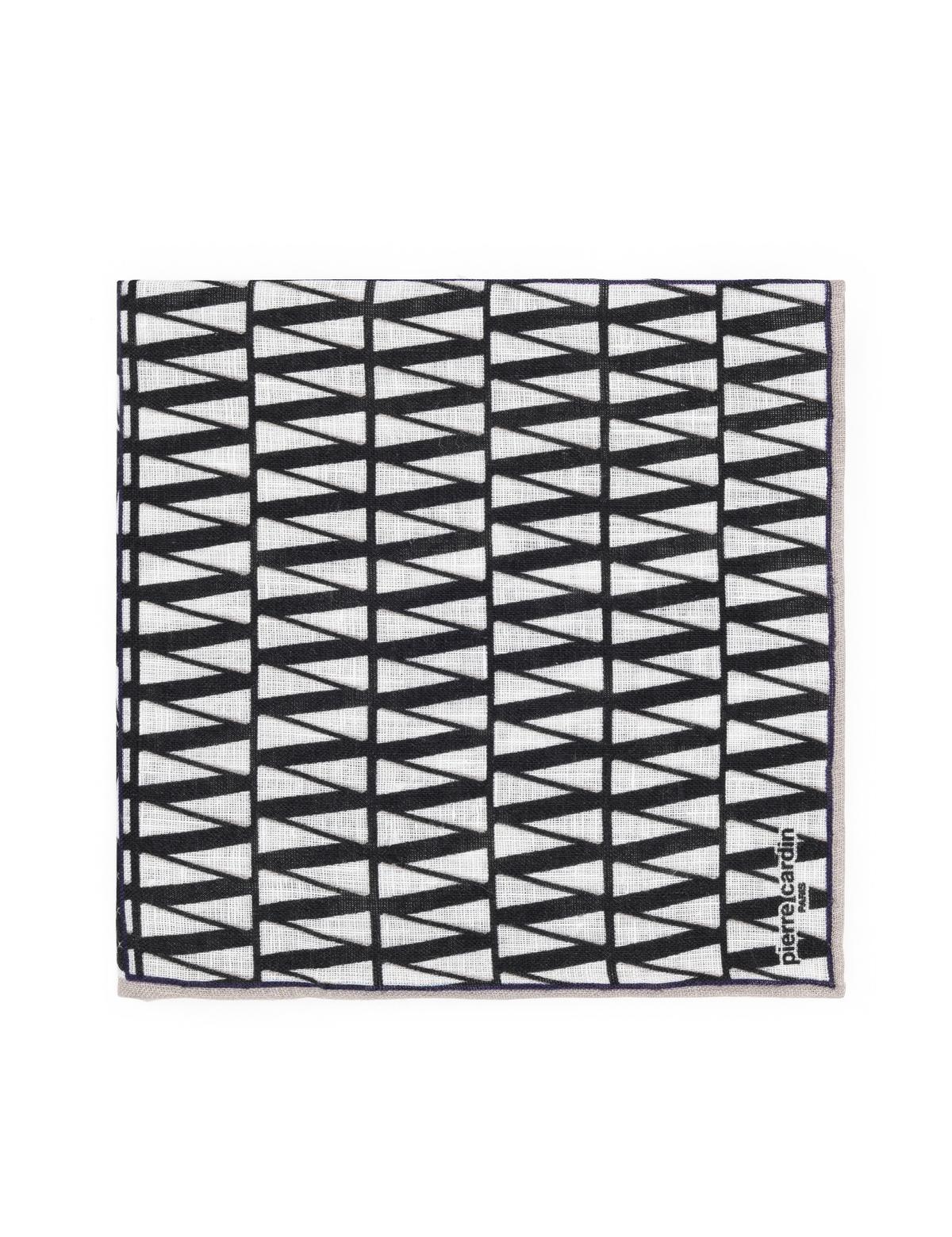 Siyah Keten Mendil - 50294489001