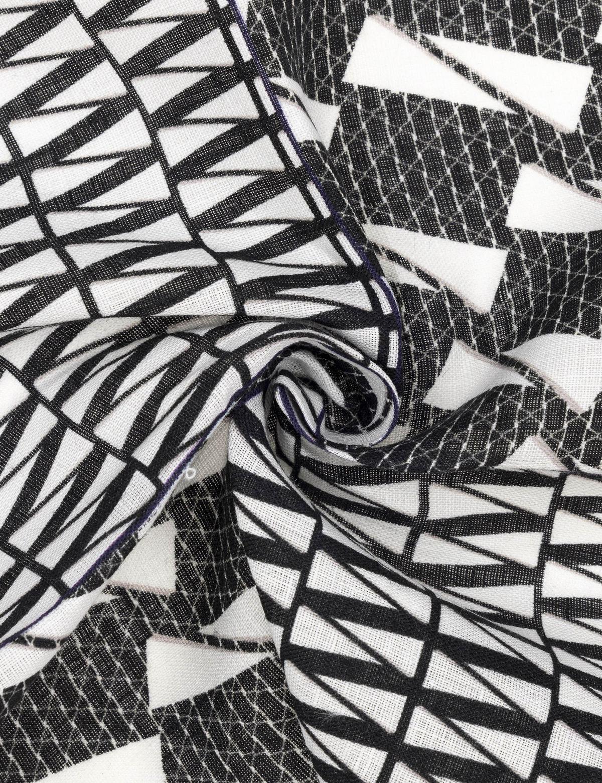 Siyah Keten Mendil - 50294489001