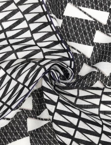 Siyah Keten Mendil - 50294489001