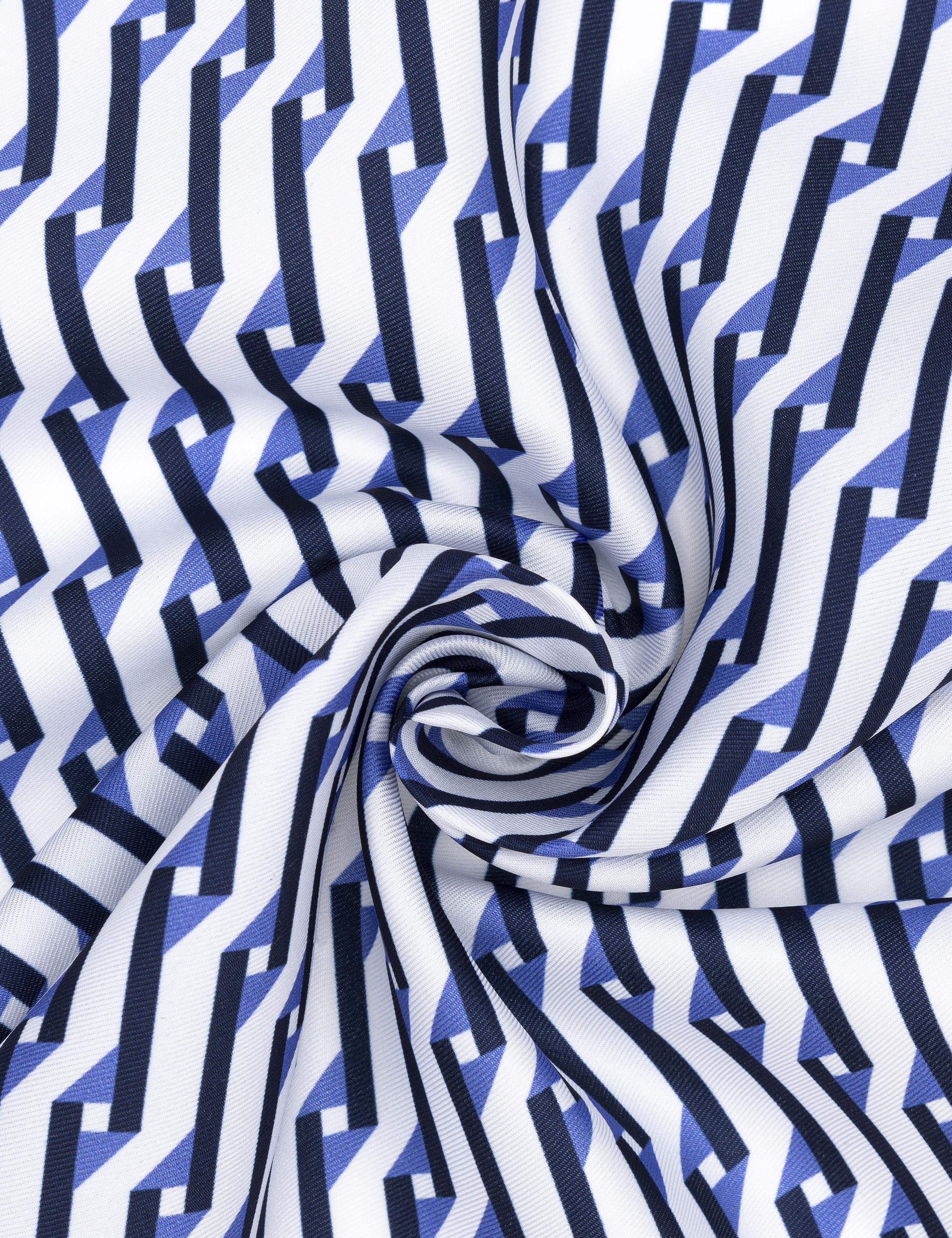 Lacivert Desenli Mendil