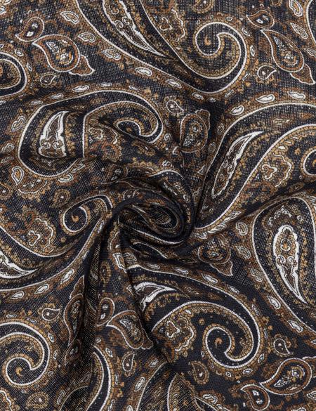 Kahverengi Keten Mendil - 50294611002