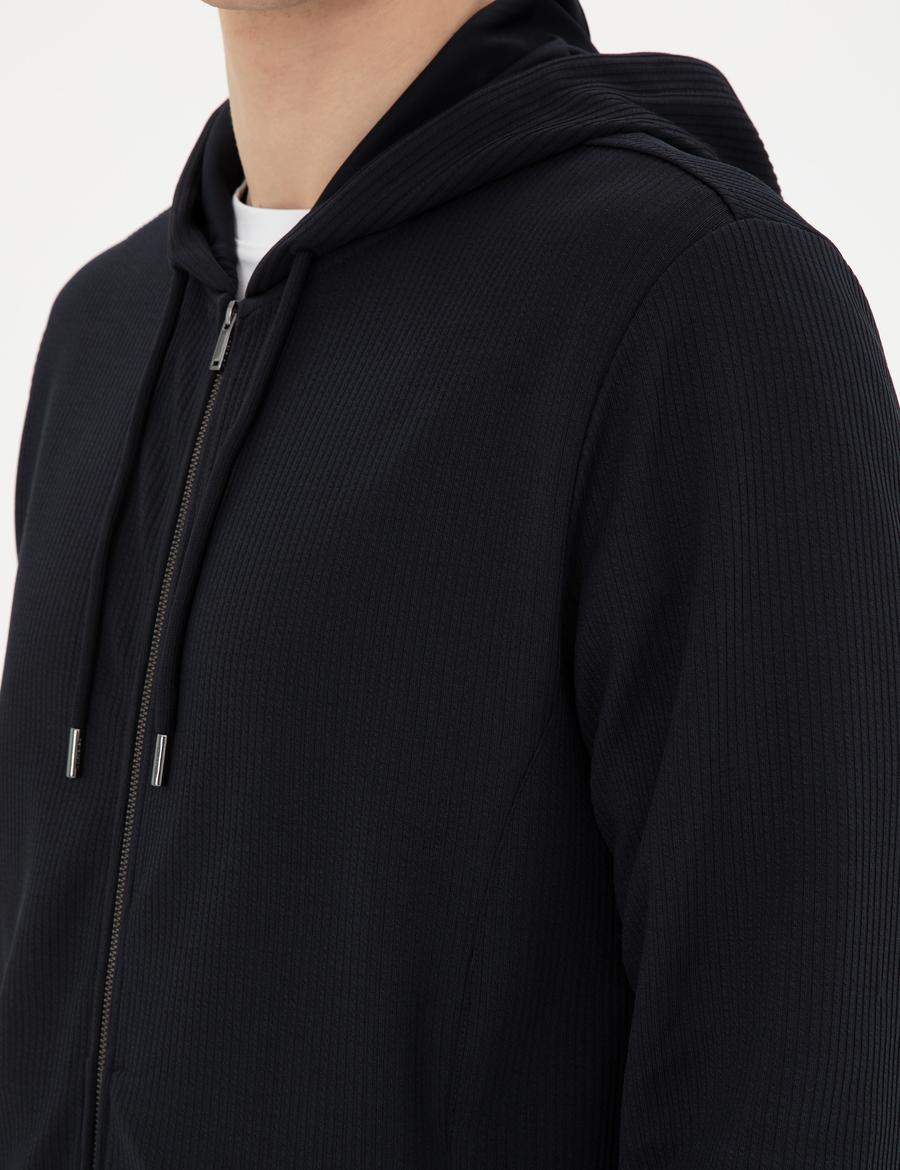 Lacivert Regular Fit Örme Hırka