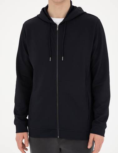 Lacivert Regular Fit Örme Hırka