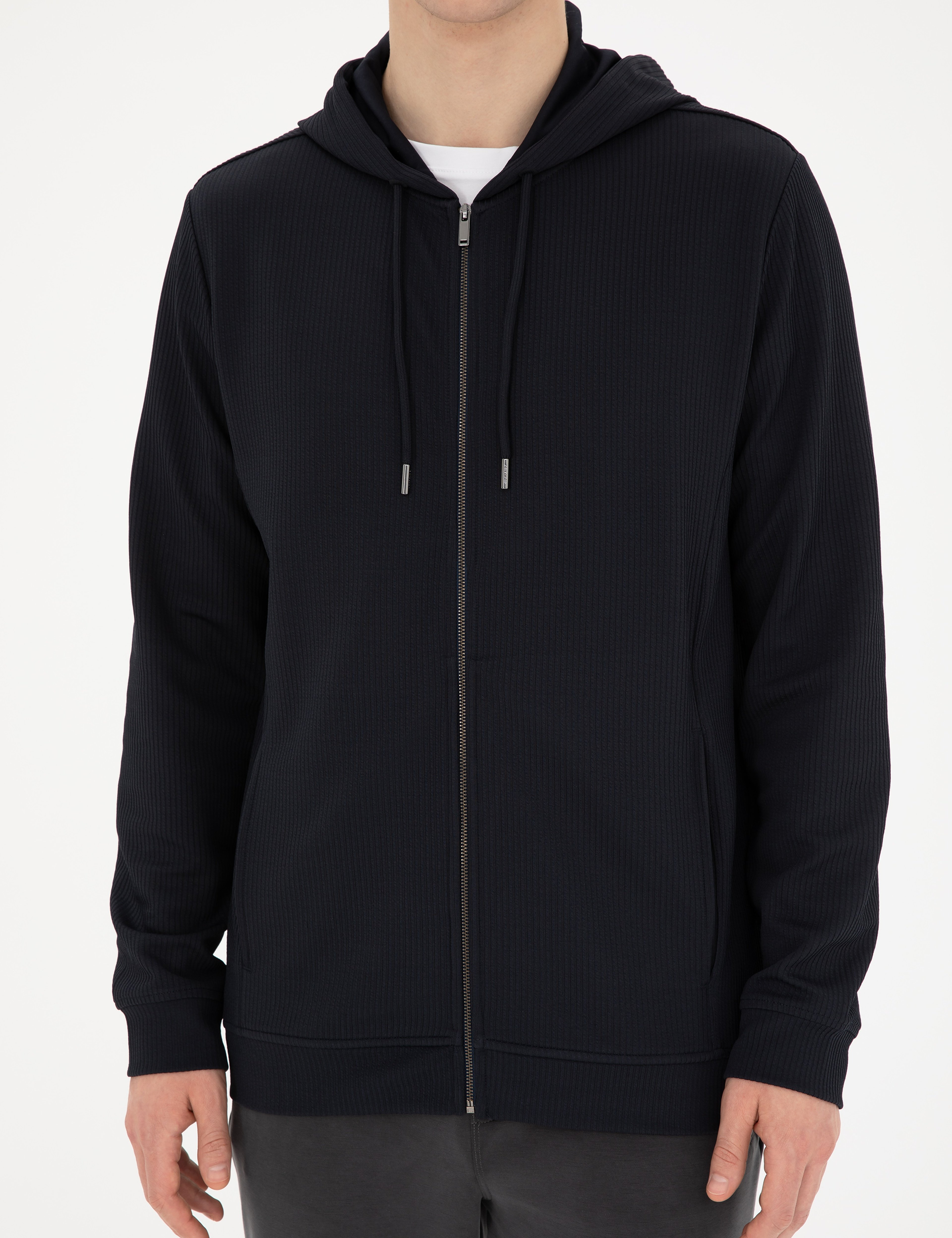 Lacivert Regular Fit Örme Hırka