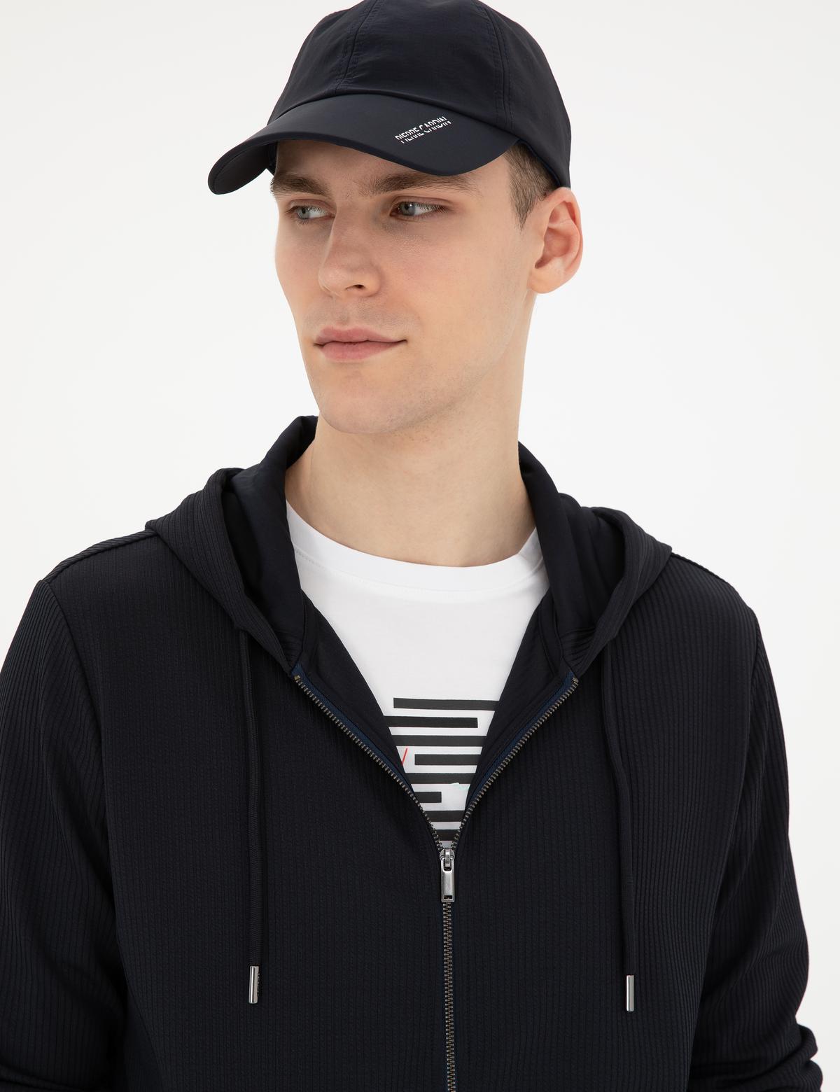 Lacivert Regular Fit Örme Hırka - 50285212013