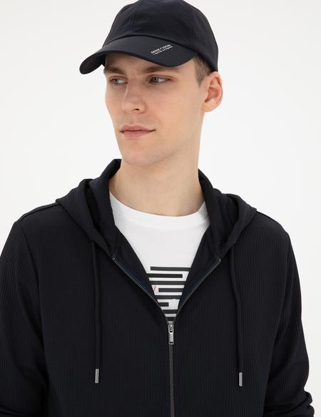 Lacivert Regular Fit Örme Hırka - 50285212013