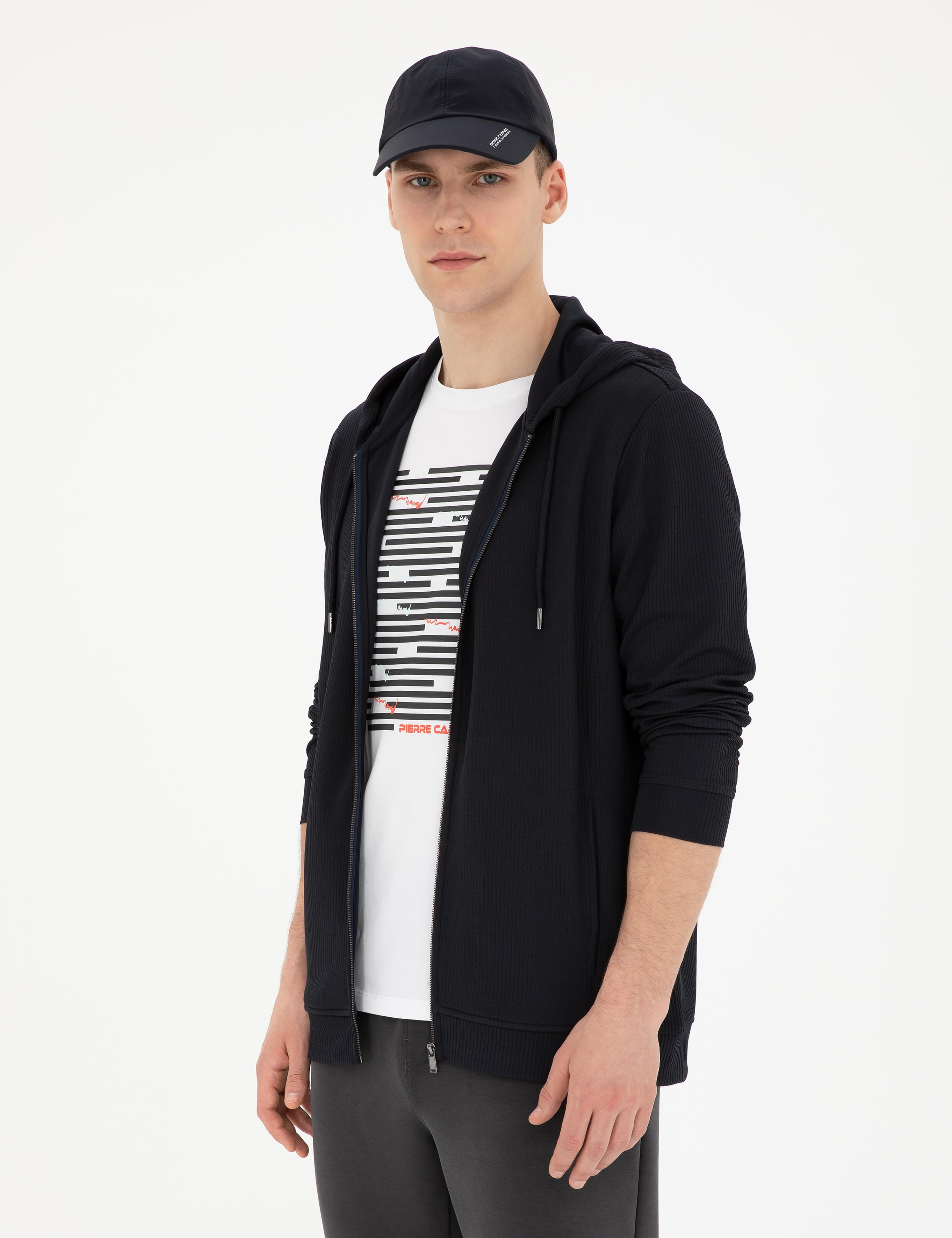 Lacivert Regular Fit Örme Hırka