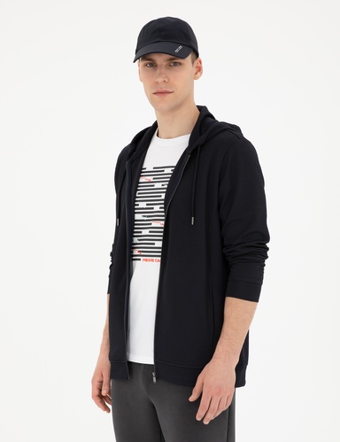 Lacivert Regular Fit Örme Hırka
