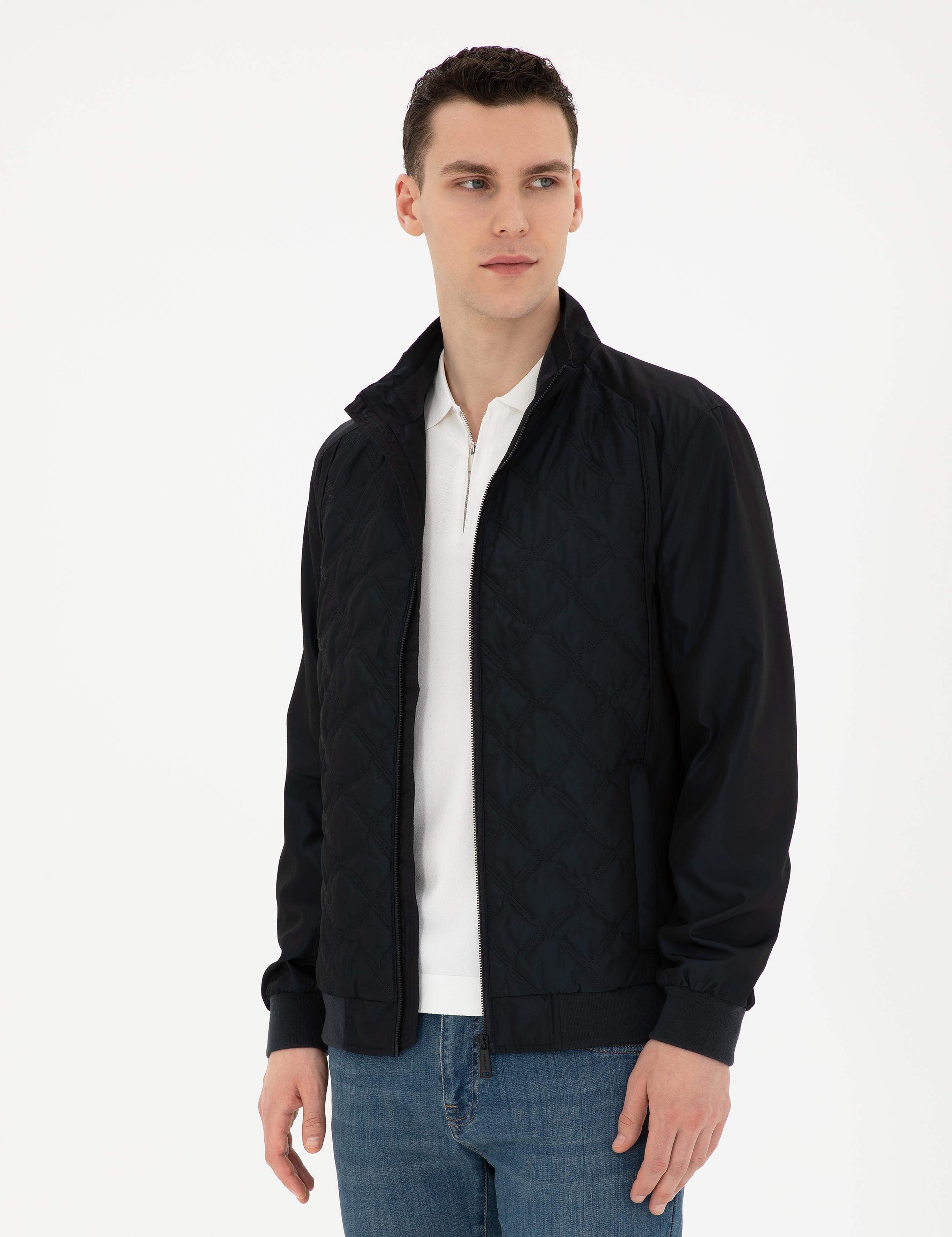 Lacivert Baharlık Mevsimlik Mont