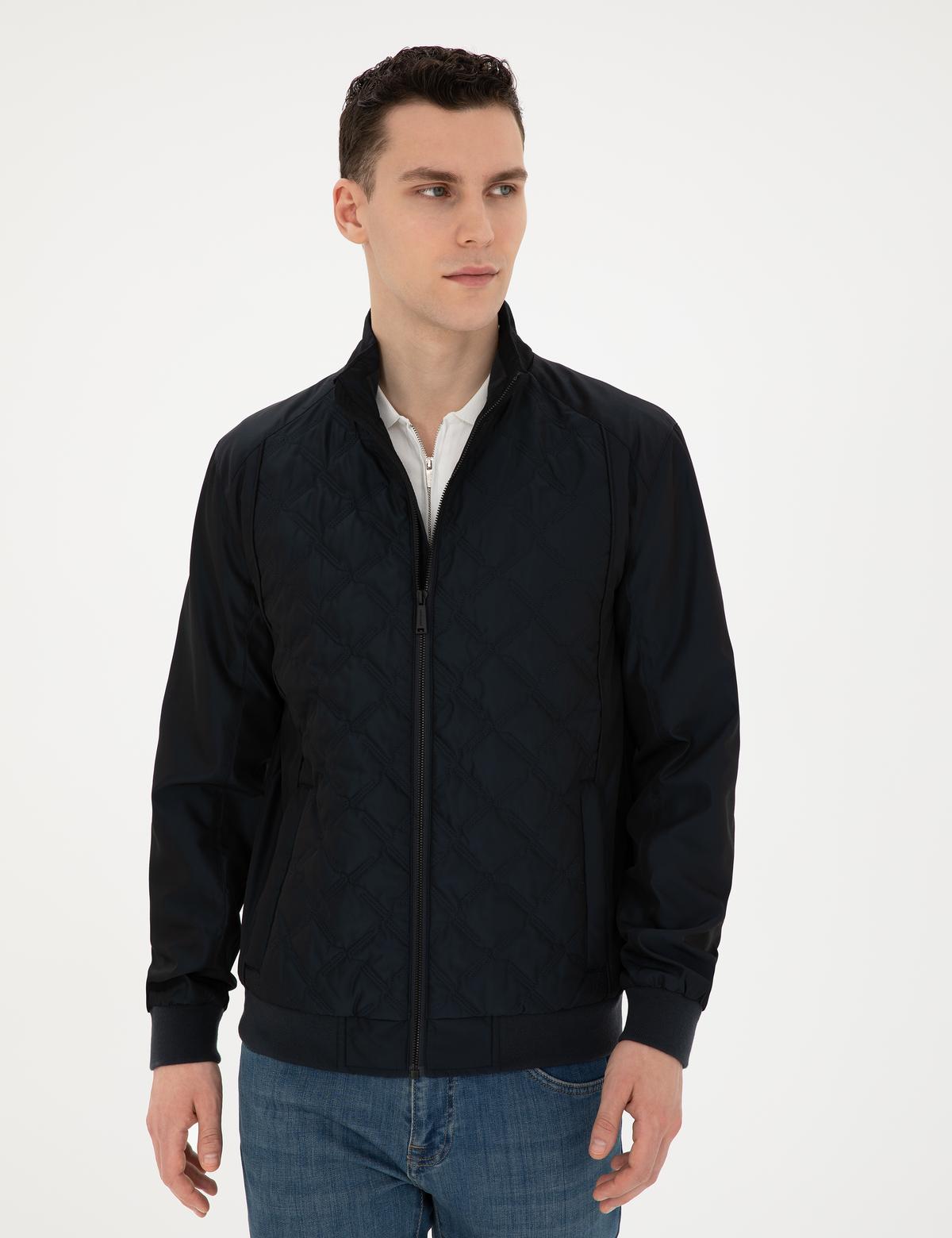 Lacivert Baharlık Mevsimlik Mont - 50288892007