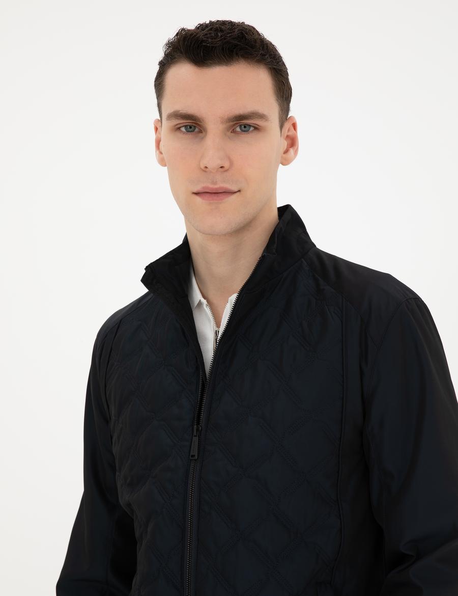 Lacivert Baharlık Mevsimlik Mont