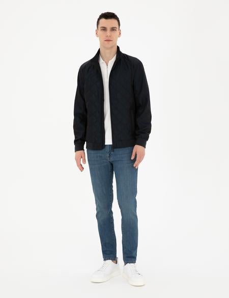 Lacivert Baharlık Mevsimlik Mont - 50288892007