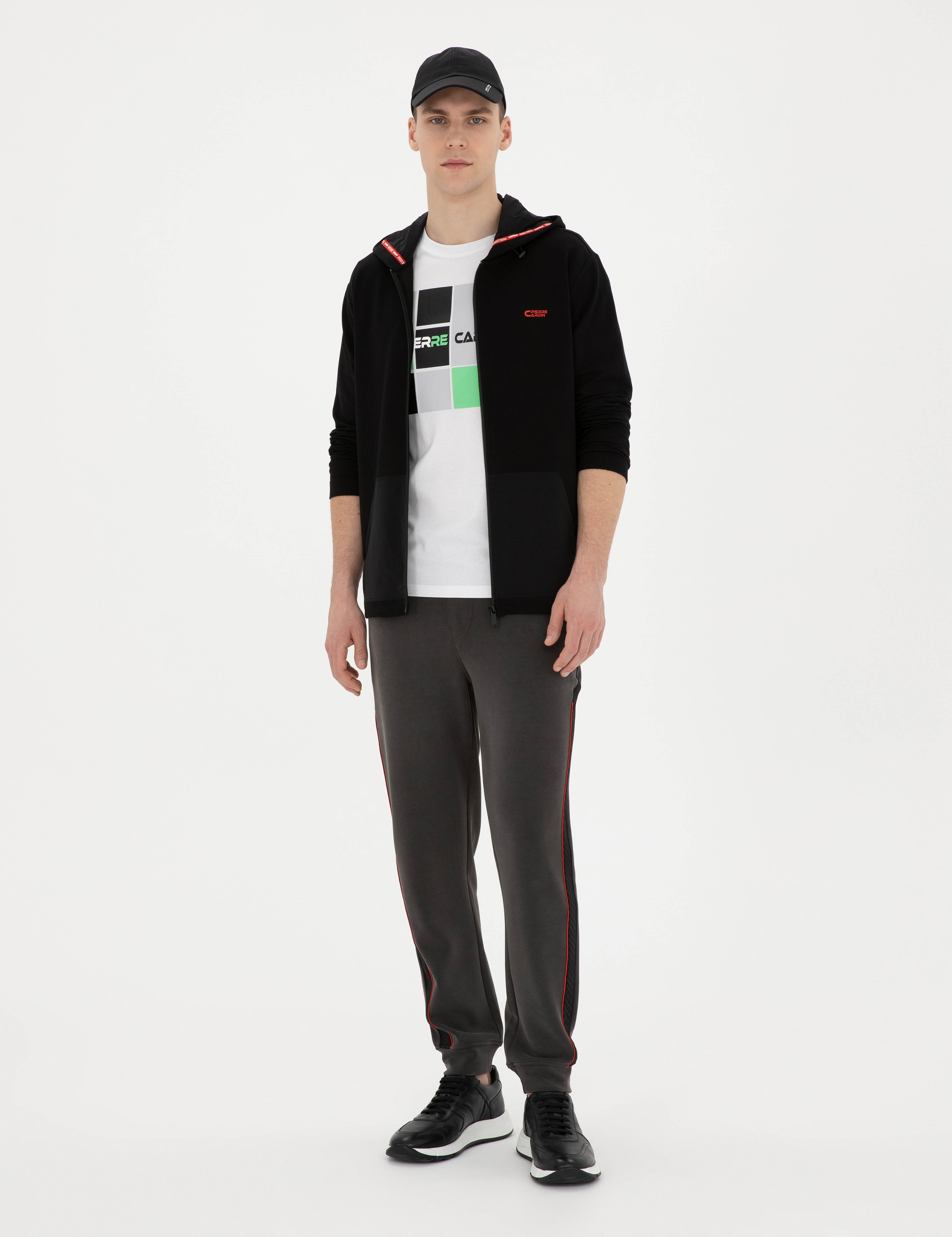 Siyah Regular Fit Örme Hırka - Image 4