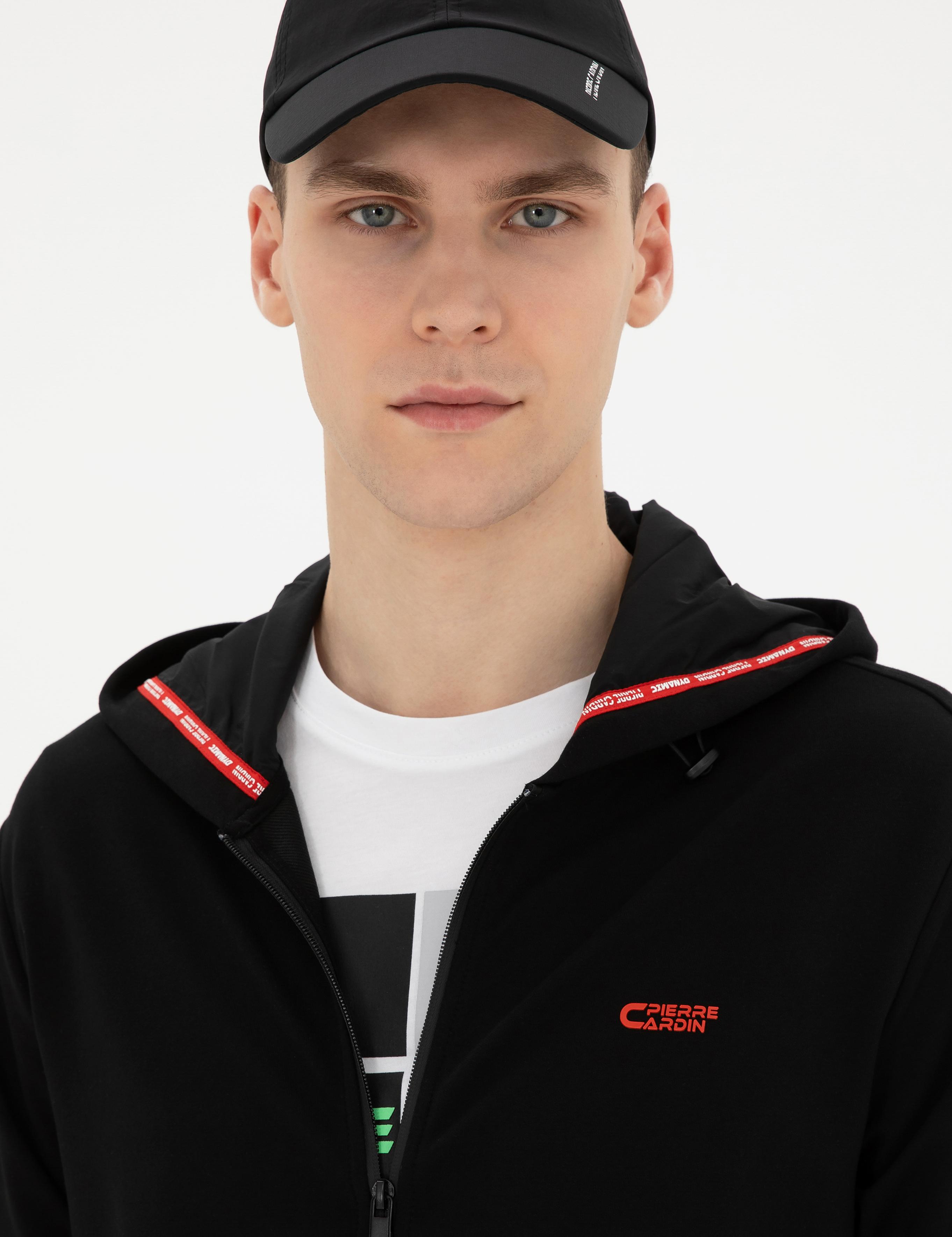 Siyah Regular Fit Örme Hırka