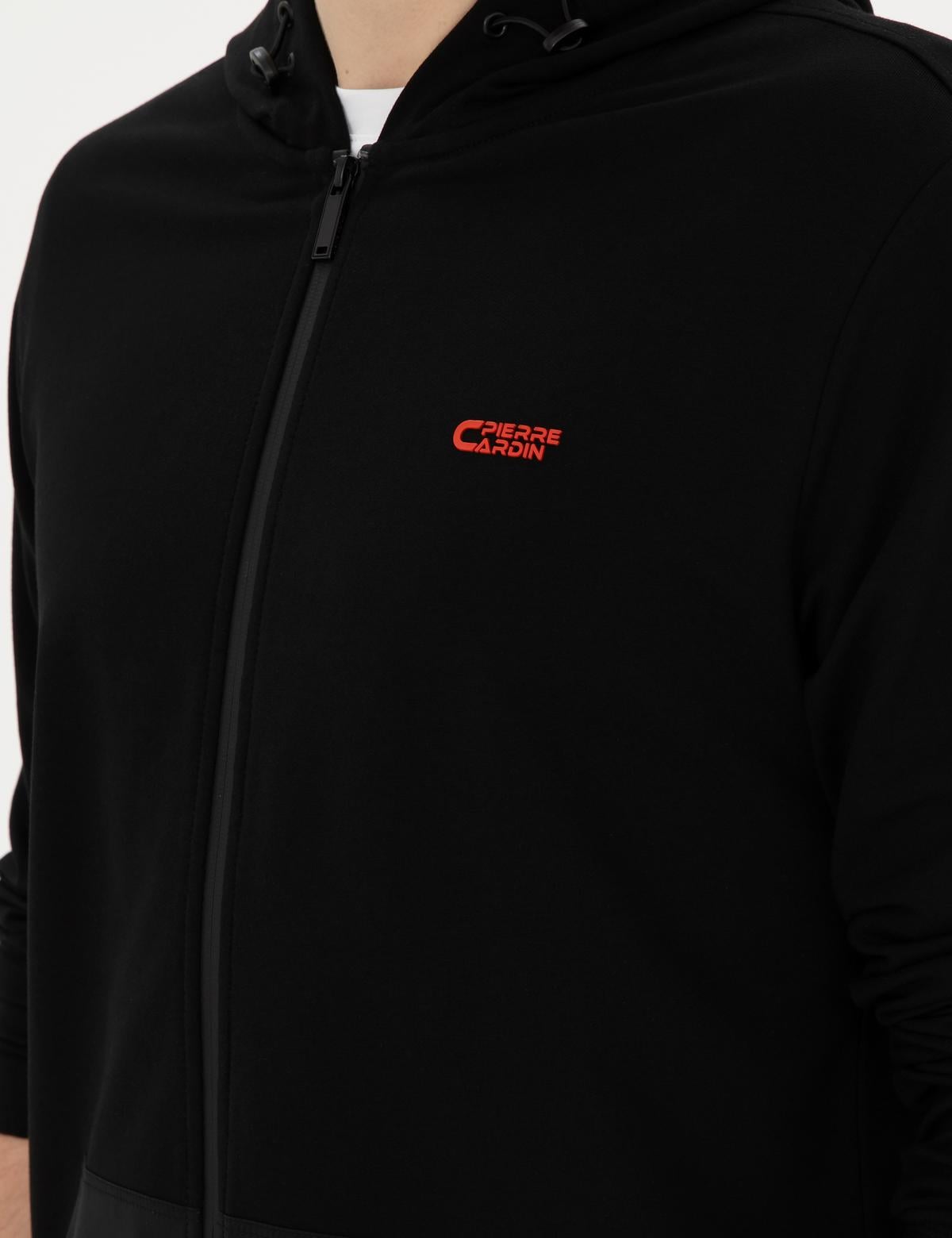 Siyah Regular Fit Örme Hırka - 50285410035