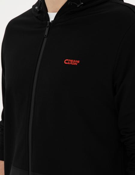 Siyah Regular Fit Örme Hırka - 50285410035