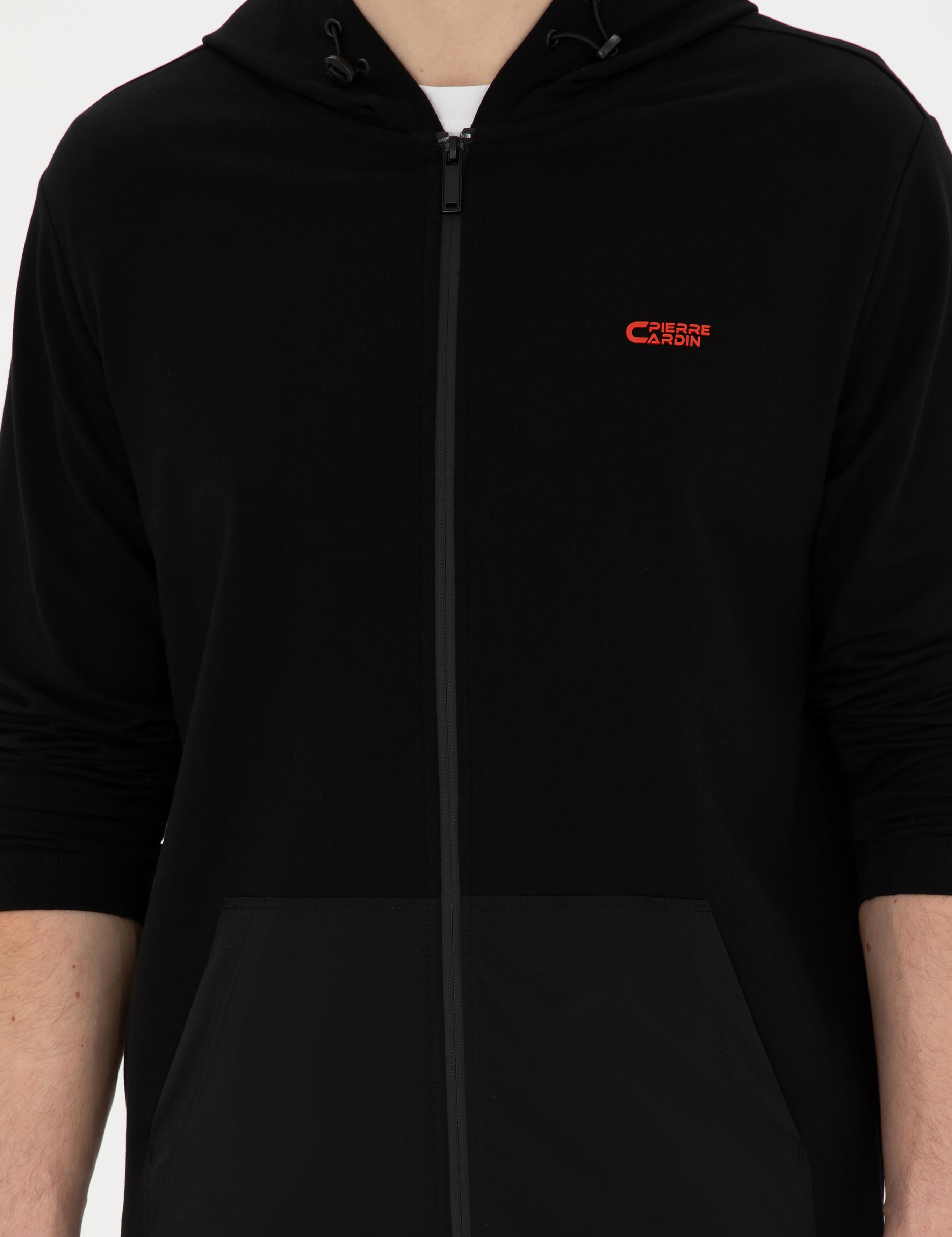 Siyah Regular Fit Örme Hırka