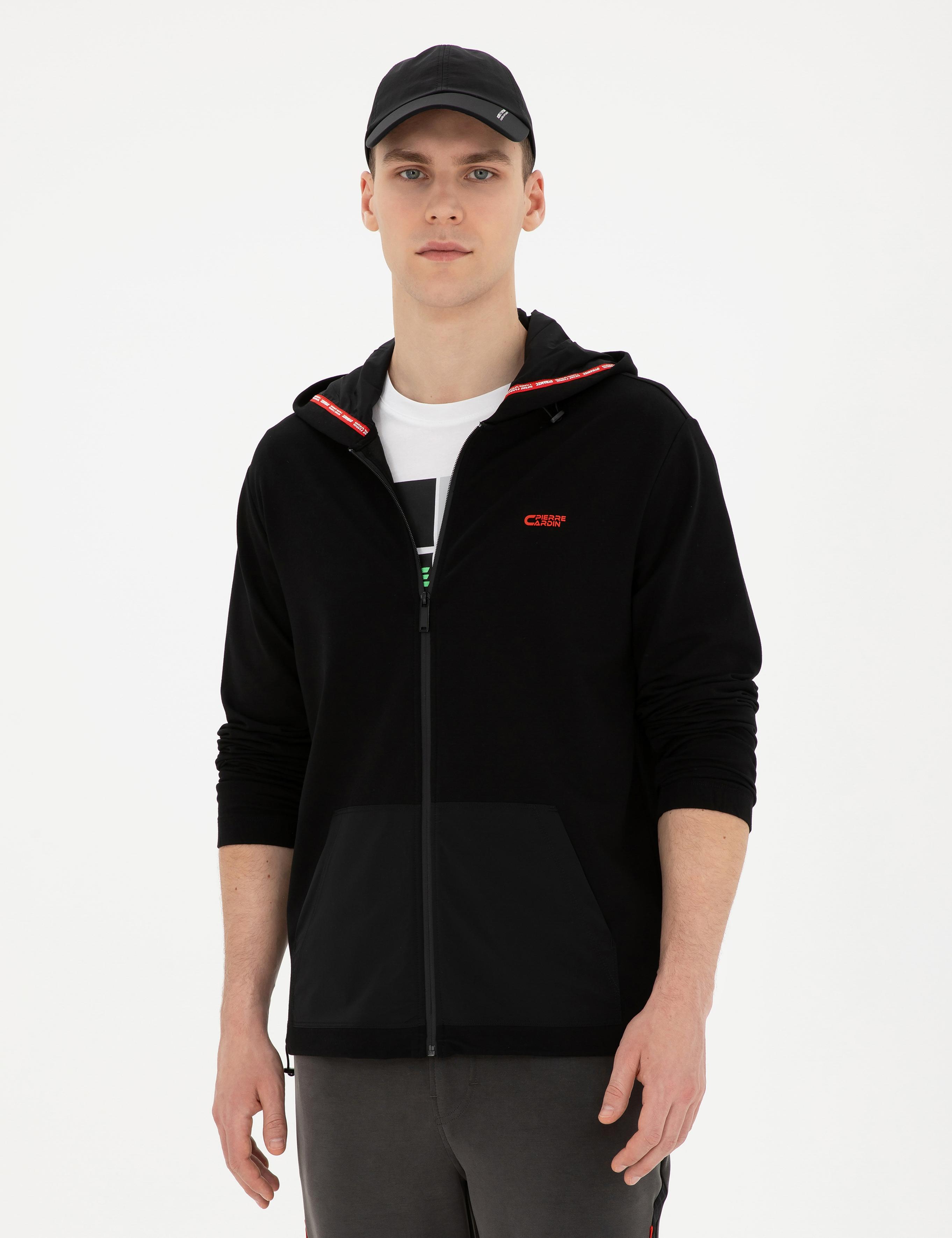 Siyah Regular Fit Örme Hırka