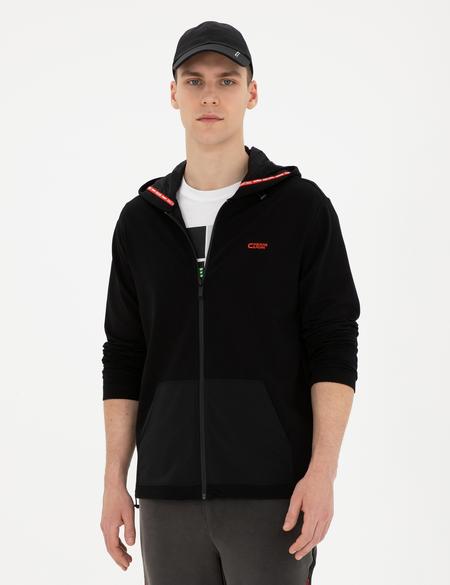 Siyah Regular Fit Örme Hırka - 50285410035