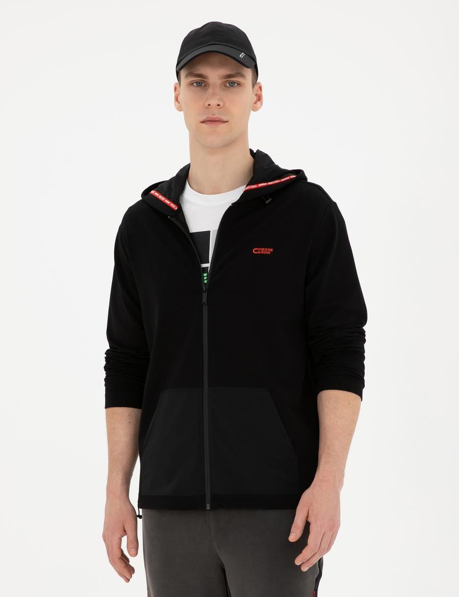 Siyah Regular Fit Örme Hırka