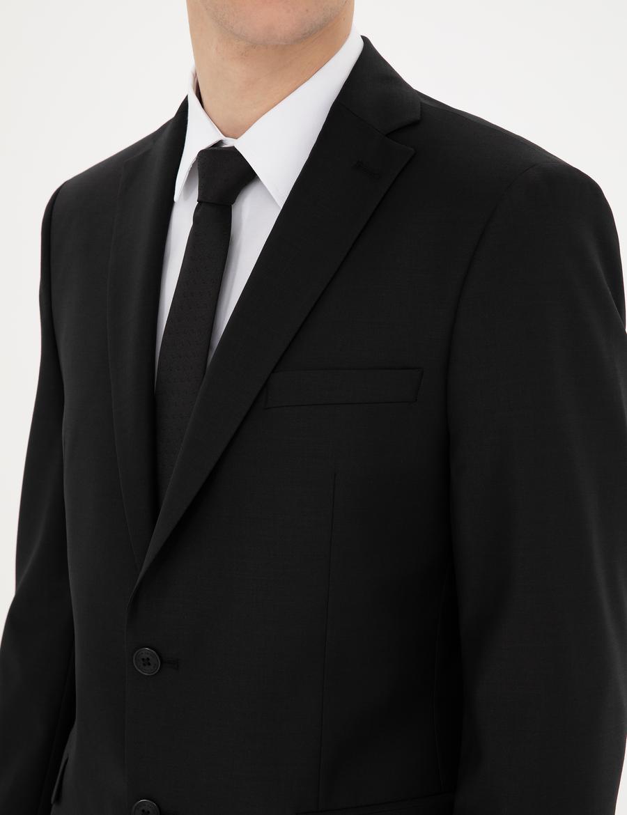 Siyah Slim Fit Takım Elbise