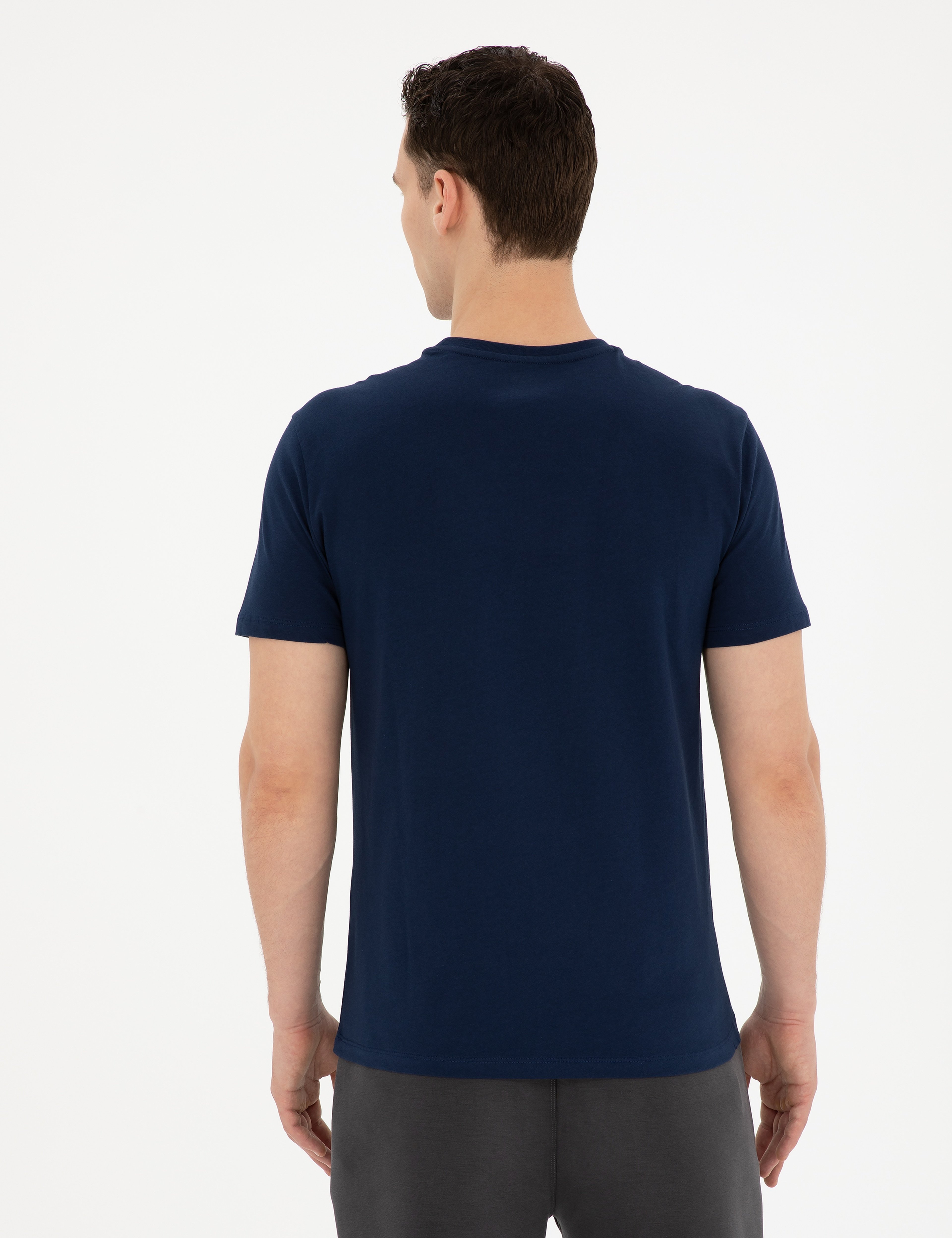 Lacivert Slim Fit Tişört - Image 5