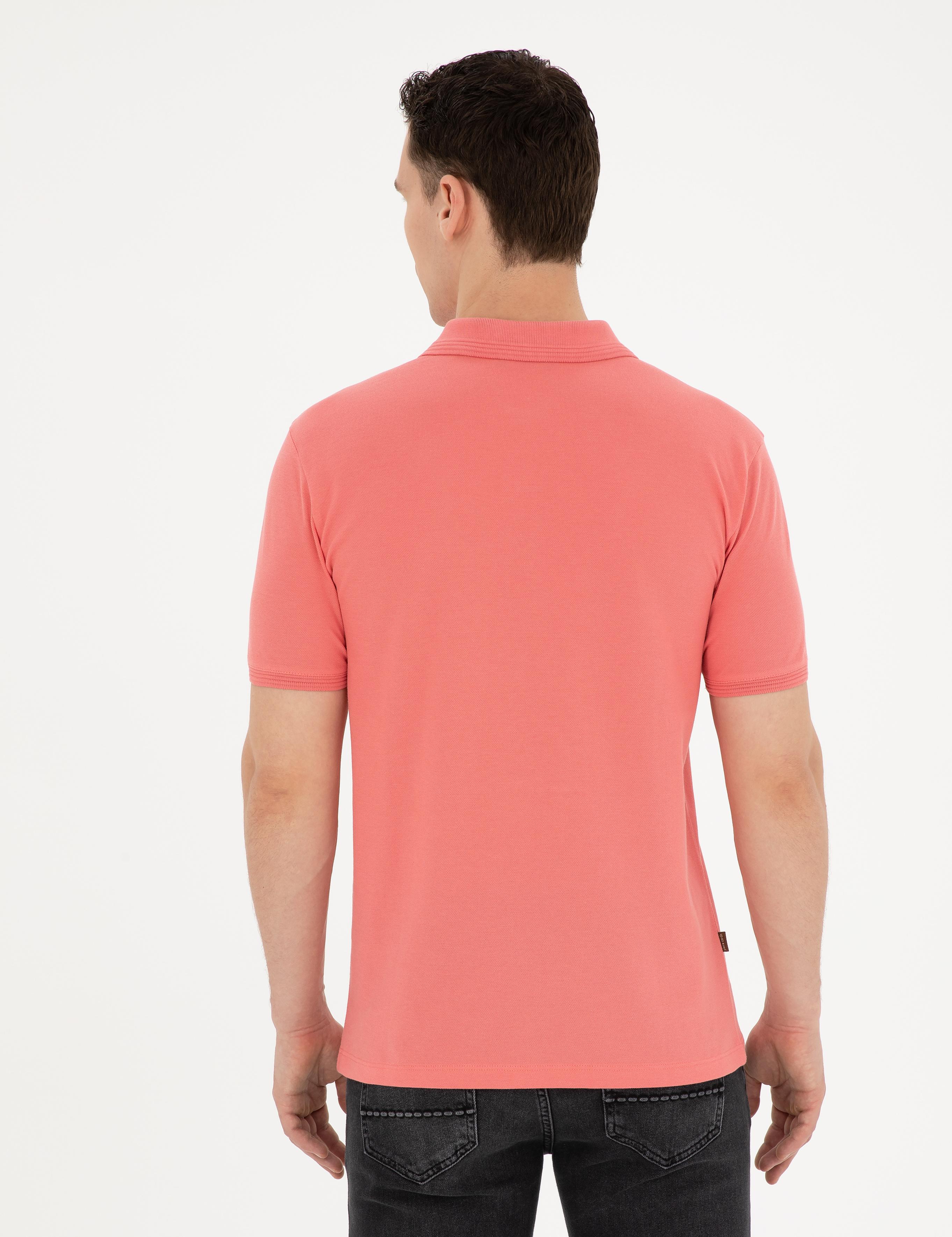 Pembe Slim Fit Basic Tişört