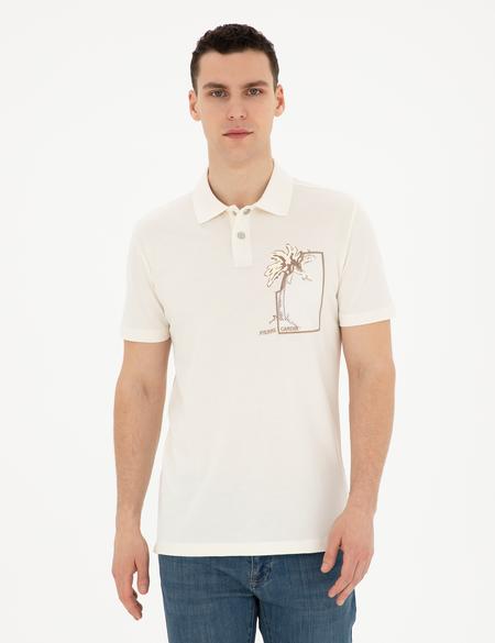 Ekru Slim Fit Tişört - 50280947001