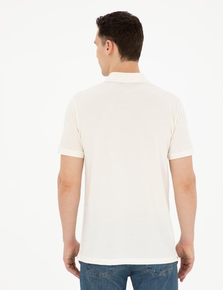 Ekru Slim Fit Tişört - 50280947001