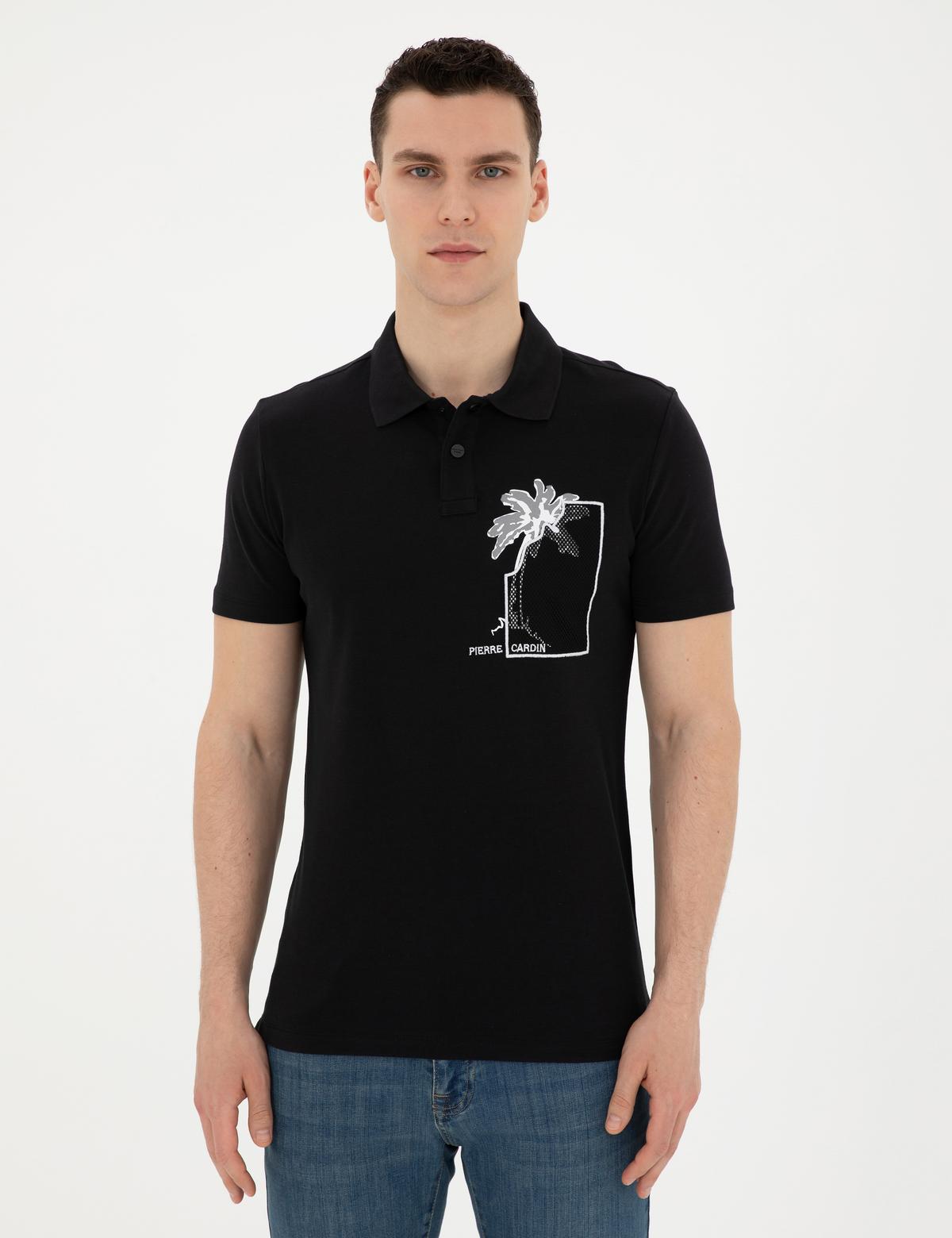 Siyah Slim Fit Tişört - 50280947023