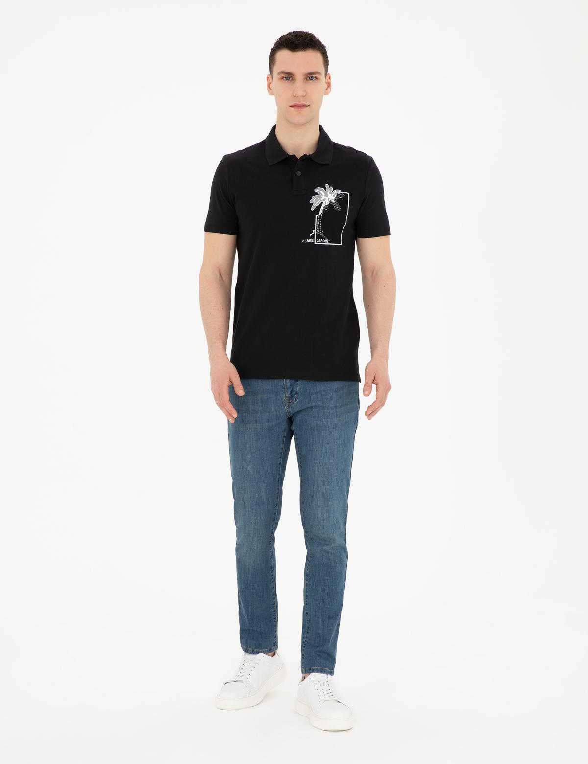 Siyah Slim Fit Tişört - 50280947023