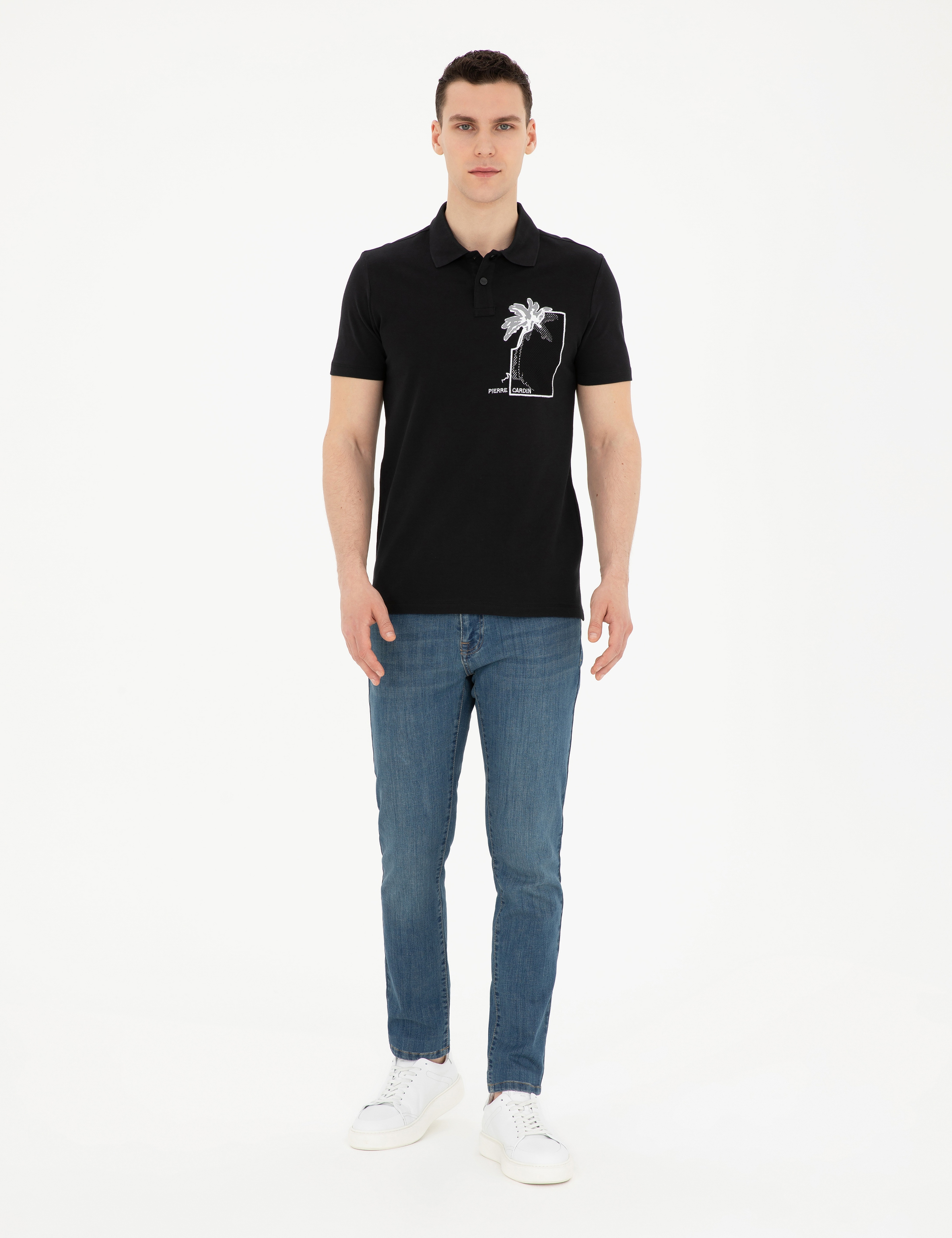 Siyah Slim Fit Tişört - Image 4