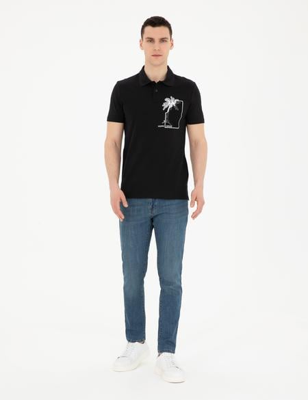 Siyah Slim Fit Tişört - 50280947023