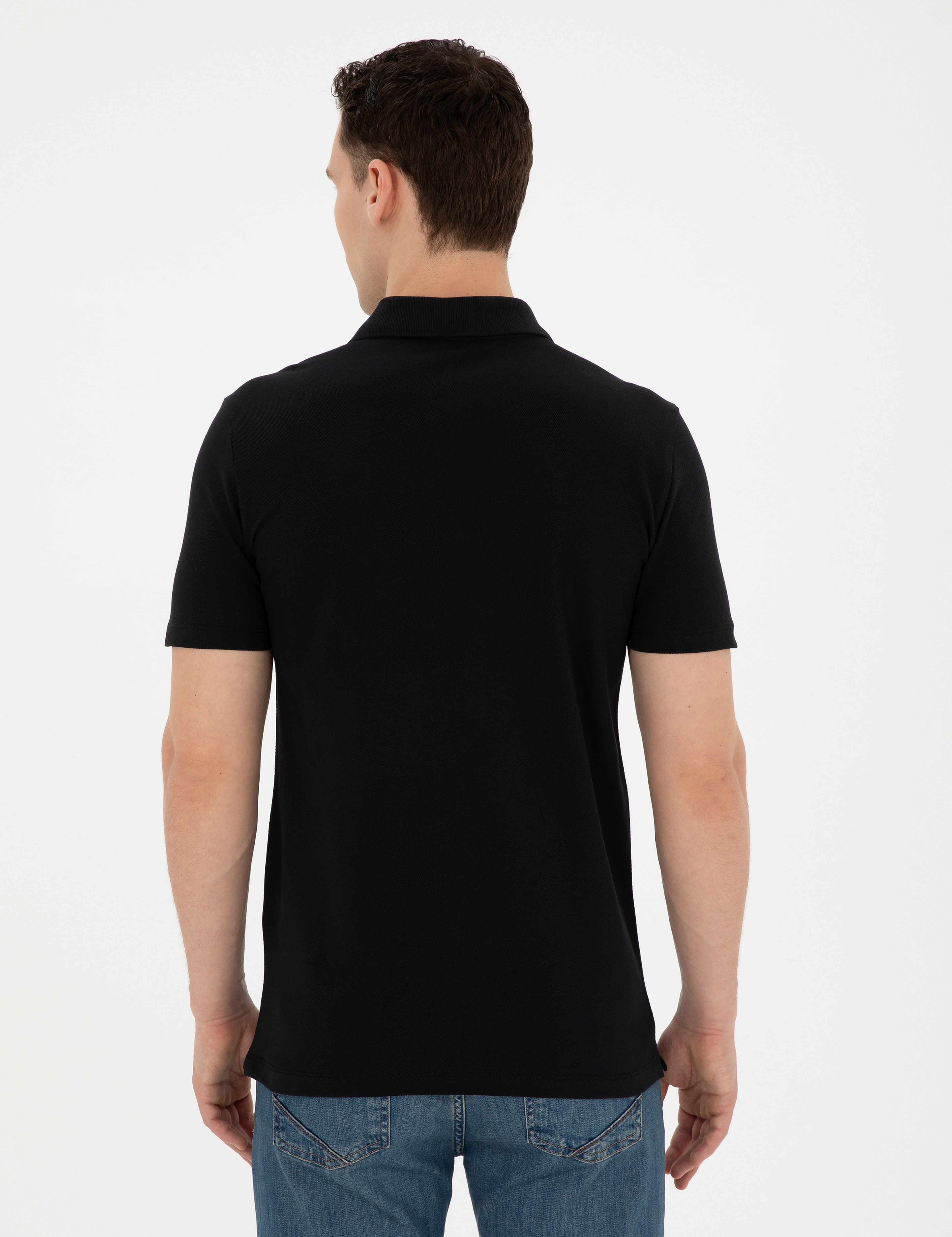 Siyah Slim Fit Tişört - Image 5