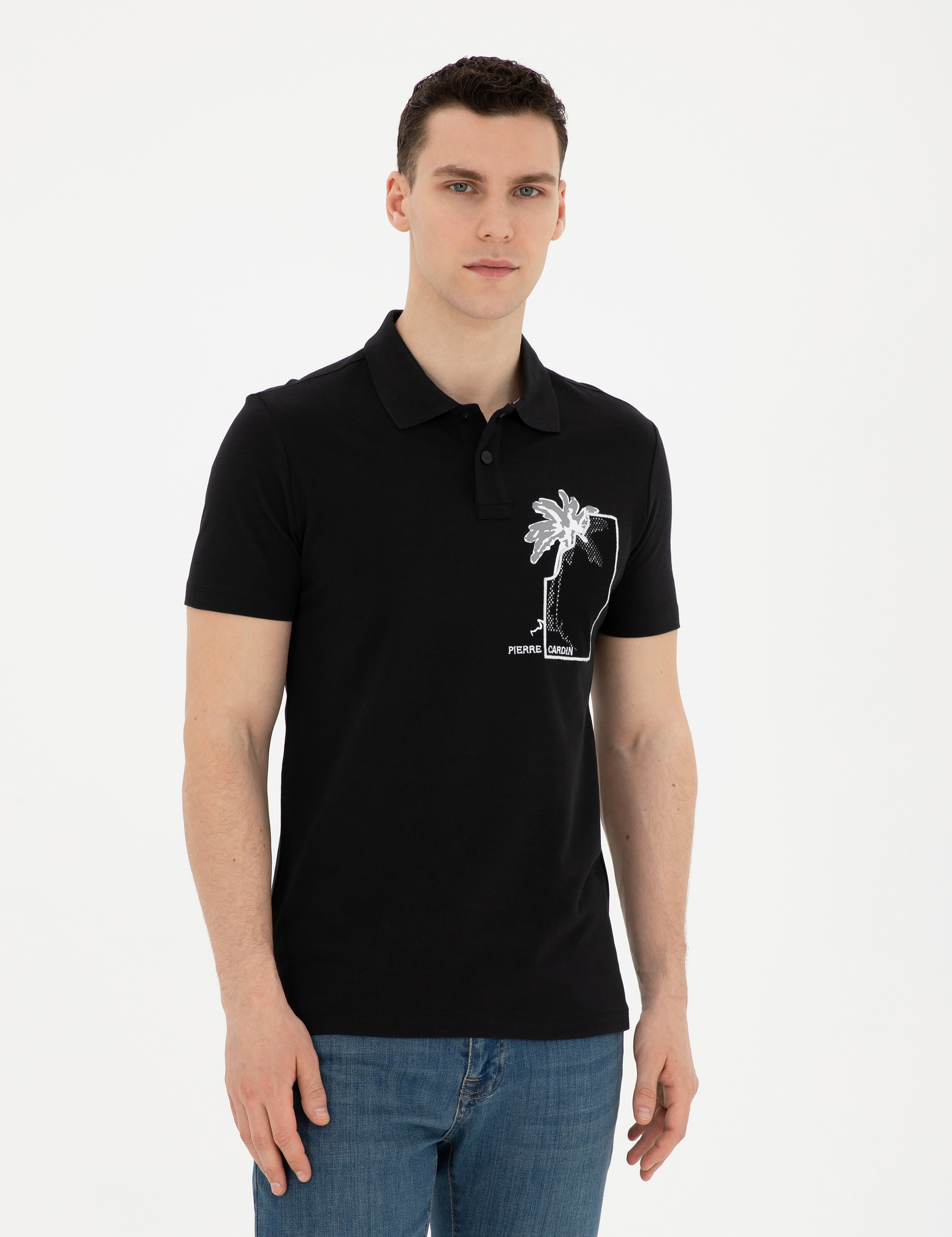 Siyah Slim Fit Tişört - Image 1
