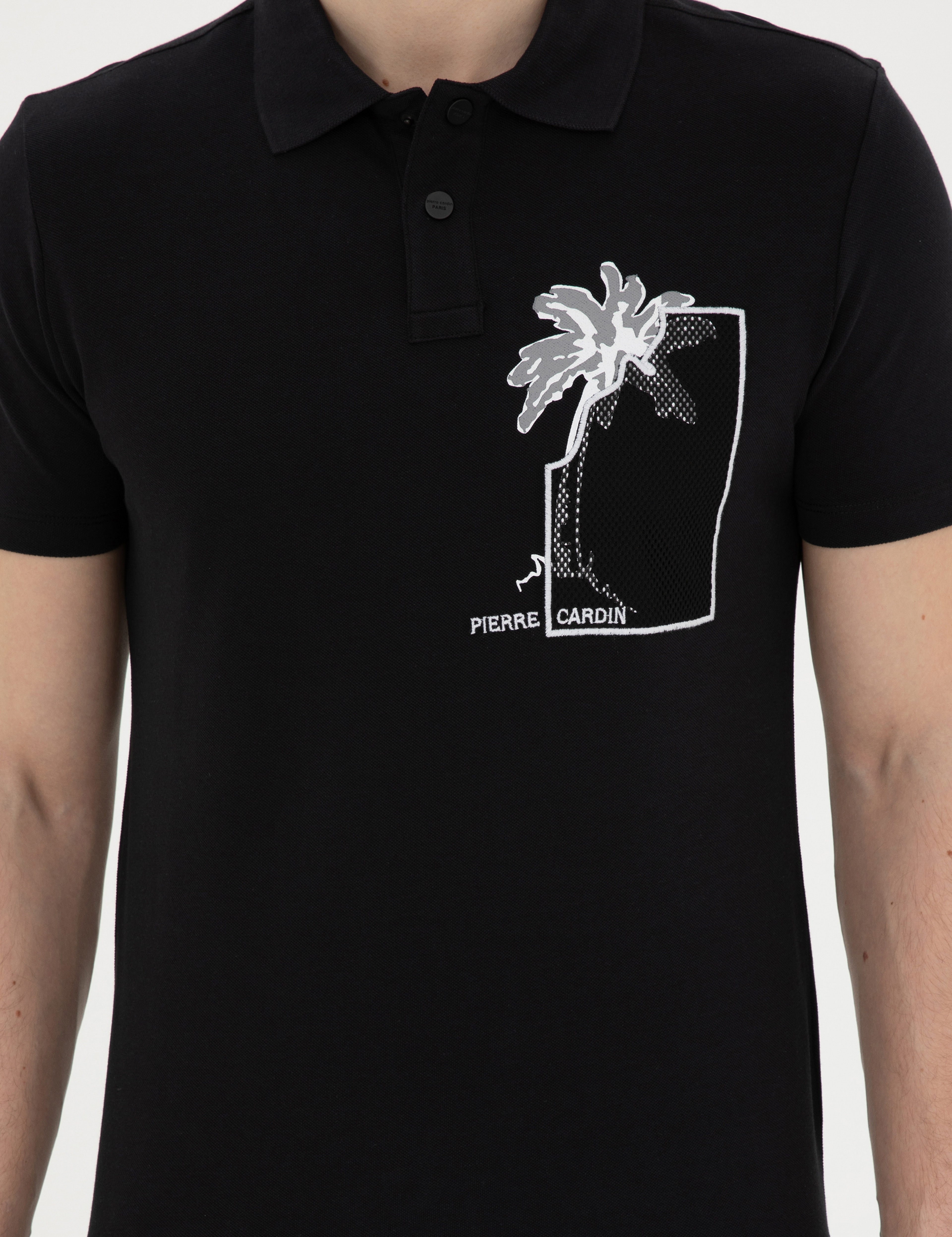 Siyah Slim Fit Tişört - Image 6