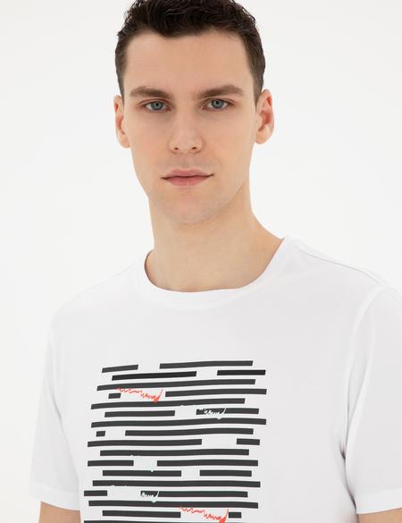 Beyaz Regular Fit Tişört - 50280950013