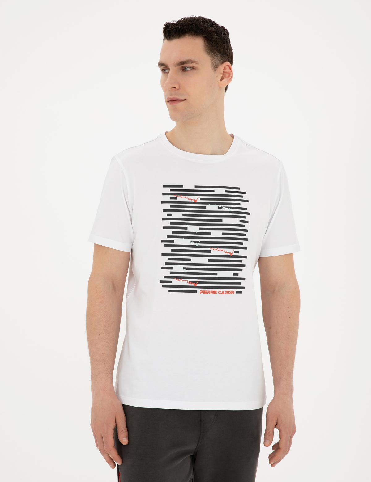 Beyaz Regular Fit Tişört - 50280950013