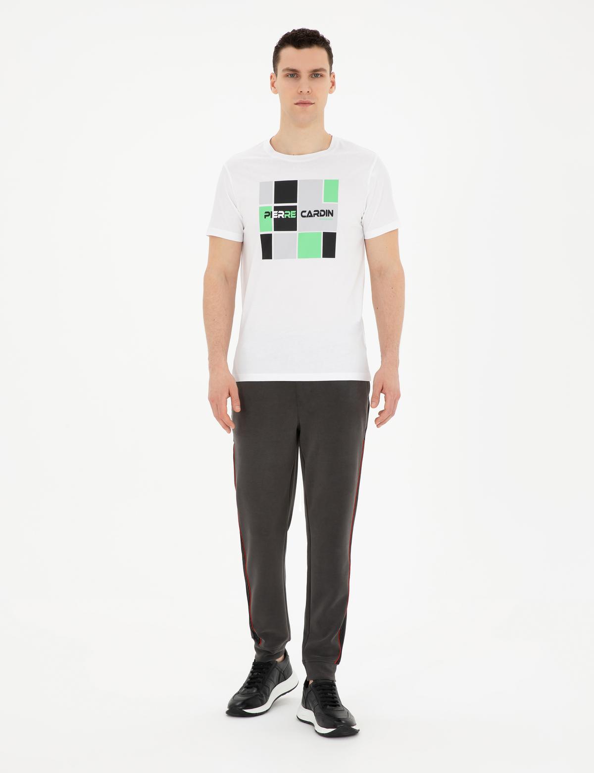 Beyaz Slim Fit Tişört - 50280970015