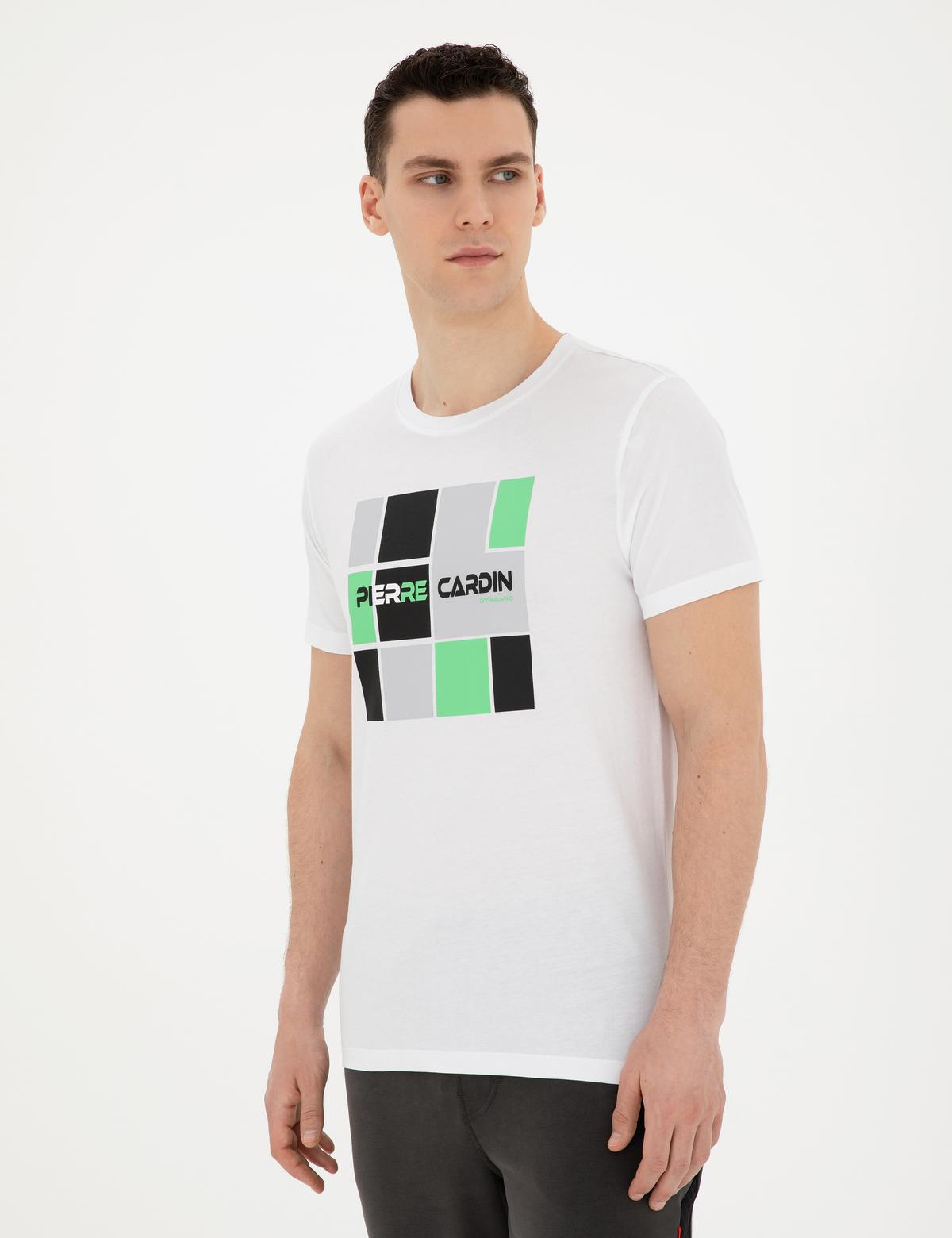 Beyaz Slim Fit Tişört - 50280970015